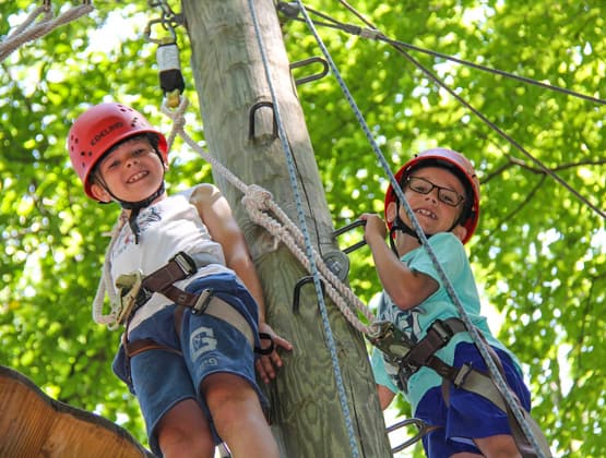 Ropes Course Explorers 1st 2nd Graders in Parsippany Troy Hills NJ